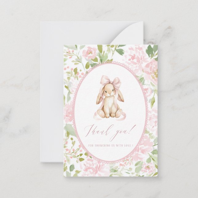 Elegant vattenfärg vår vildblomma Platt Notkort Anteckningskort (Framsida)