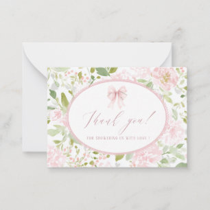 Elegant vattenfärg vår vildblomma Platt Notkort Anteckningskort