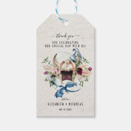 Elegant Vattenfärg Viking | Bröllop Tack Presentetikett