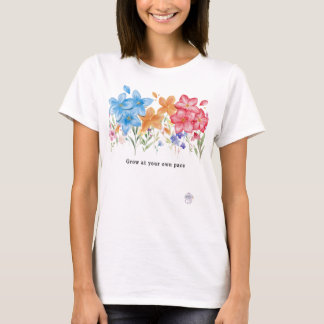 Elegant Vattenfärg Vildblomma Väx I Din Egen Takt T Shirt