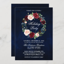 Elegant Vattenfärgad Blommigt Julfest för andning