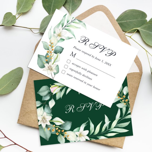 Elegant Vattenfärgad Eucalyptus OSA kort (Skapare uppladdad)
