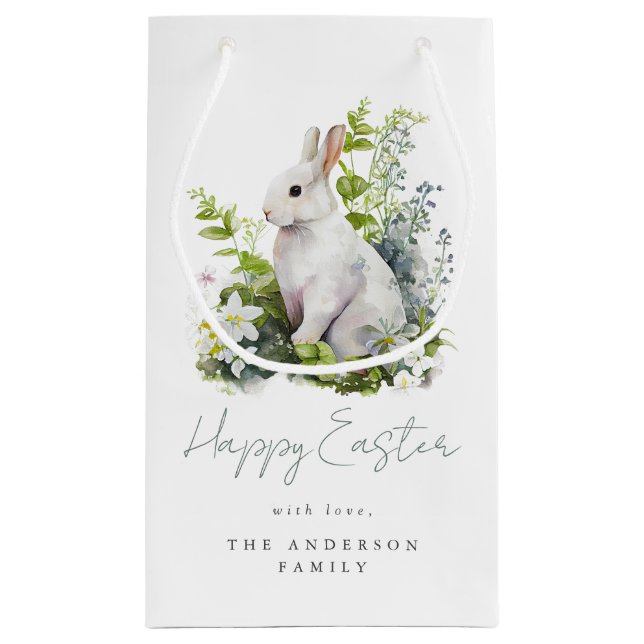 Elegant vattenfärgblommig påskfest (Baksidan)