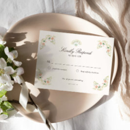 Elegant vattenfärgblommig rokoko-hälsning OSA kort