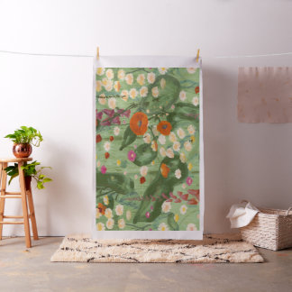 Elegant vattenfärgblommig vår- vildblommig mönster tyg