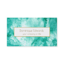Elegant Vattenfärgen Aqua Blue Guld Professionell