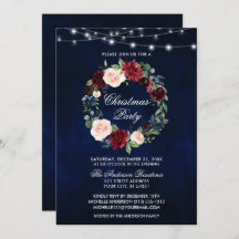 Elegant Vattenfärgen Blommigt jul Party Ljus