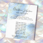 elegant vattenfärgen faux glitter flygblad<br><div class="desc">skönhetssalon professionell konstnärer</div>