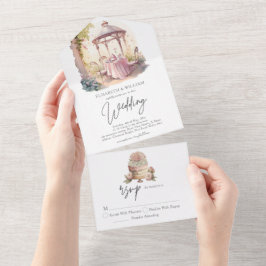 Elegant vattenfärgen Garden Weddings Osa