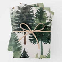 Elegant Vattenfärgen Gräs Träd jul