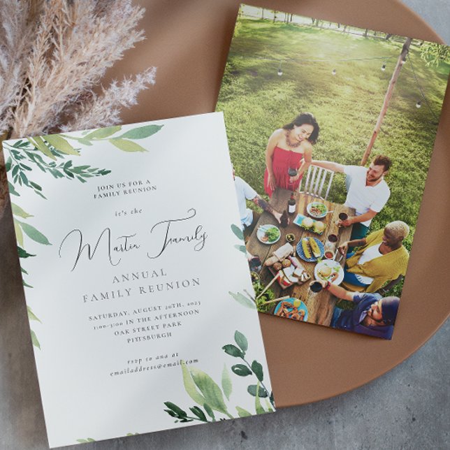 Elegant Vattenfärgfoto för botaniska familjeåterfö (Skapare uppladdad)