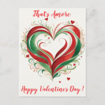 Elegant Vattenfärgning Heart Valentine Italien