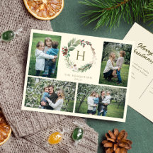 Elegant Vattenfärgning Julfrö Utandning 4 Foto