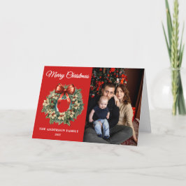 Elegant Vattenfärgning Julfrö Utandning Foto Helgkort