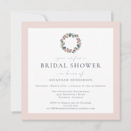 Elegant Vattenfärgning Rosa Blåvitans Möhippa Inbjudningar