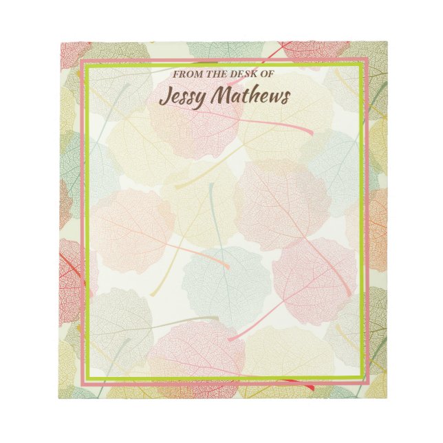 ELEGANT VATTENFÄRGREENERY BOTANICAURE NATURE LÖV ANTECKNINGSBLOCK (Framsida)