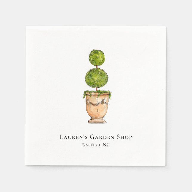 Elegant vattenfärgsalternativ pappersservett (Framsidan)