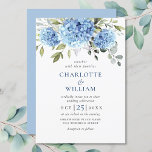 Elegant Vattenfärgsblå Hydrangea Blommigt Bröllop Inbjudningar<br><div class="desc">Om du vill göra ytterligare anpassningar klickar du på länken "anpassa ytterligare" och användor verktyg som är utformat för att ändra mallen. Kontakta mig om du behöver hjälp eller matchande artiklar.</div>