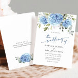 Elegant Vattenfärgsblå Hydrangea Blommigt Bröllop Inbjudningar<br><div class="desc">Om du vill göra ytterligare anpassningar klickar du på länken "anpassa ytterligare" och användor verktyg som är utformat för att ändra mallen. Kontakta mig om du behöver hjälp eller matchande artiklar.</div>