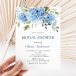 Elegant Vattenfärgsblå Hydrangea-MÖHIPPA Inbjudningar<br><div class="desc">Om du vill göra ytterligare anpassningar klickar du på länken "anpassa ytterligare" och användor verktyg som är utformat för att ändra mallen. Kontakta mig om du behöver hjälp eller matchande artiklar.</div>
