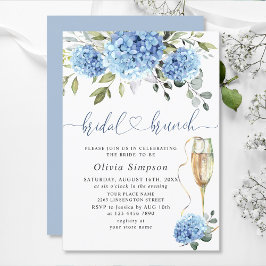 Elegant Vattenfärgsblå Hydrangea-MÖHIPPA Inbjudningar