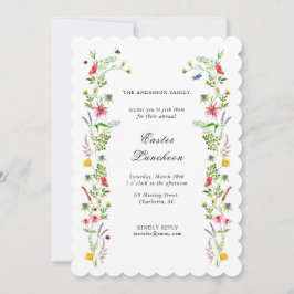 Elegant vattenfärgsblomma (Påsk luncheon) Meddelande