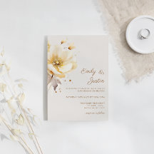 Elegant VattenfärgsBlommigt Fintvätt Bröllop