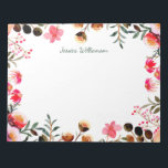 Elegant VattenfärgsBlommigt Greenery-Personlig Anteckningsblock<br><div class="desc">Elegant Blommigt för vattenfärg,  Anteckningsblock för Grey-Personlig</div>