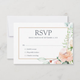 Elegant VattenfärgsBlommigt Ro Rosa OSA Kort