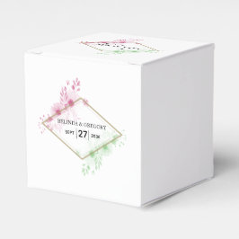 Elegant Vattenfärgsblommor Bröllop Presentaskar