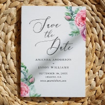 Elegant vattenfärgsboho rosa boho blommigt trädgår