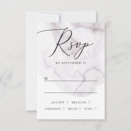 Elegant vattenfärgsdamm lila skript bröllop OSA kort