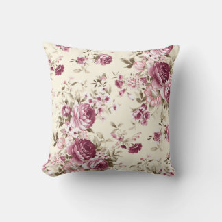 Elegant vattenfärgsdekorativ blommigt mönster kudde