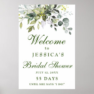 Elegant VattenfärgsEucalyptus Möhippa Poster