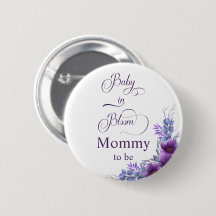 Elegant Vattenfärgsfärg Lila blomma Mamma som ska