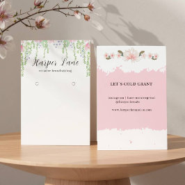 Elegant Vattenfärgsfärgad Blommigt Anpassningsbar  Visitkort