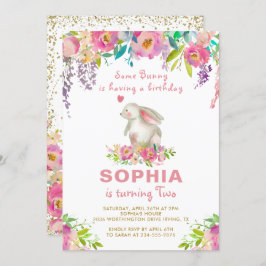 Elegant Vattenfärgsfärgad Rosa Blommigt Nyttjanded Inbjudningar