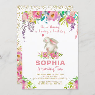 Elegant Vattenfärgsfärgad Rosa Blommigt Nyttjanded Inbjudningar