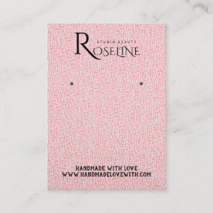 Elegant Vattenfärgsfärgning rosa glitter Visning Ö Visitkort