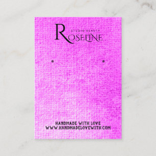 Elegant Vattenfärgsfärgning rosa glitter Visning Ö Visitkort