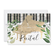 elegant vattenfärgsgreenery piano