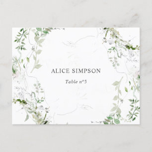 Elegant Vattenfärgsgrönt monteringskort Inbjudan Vykort