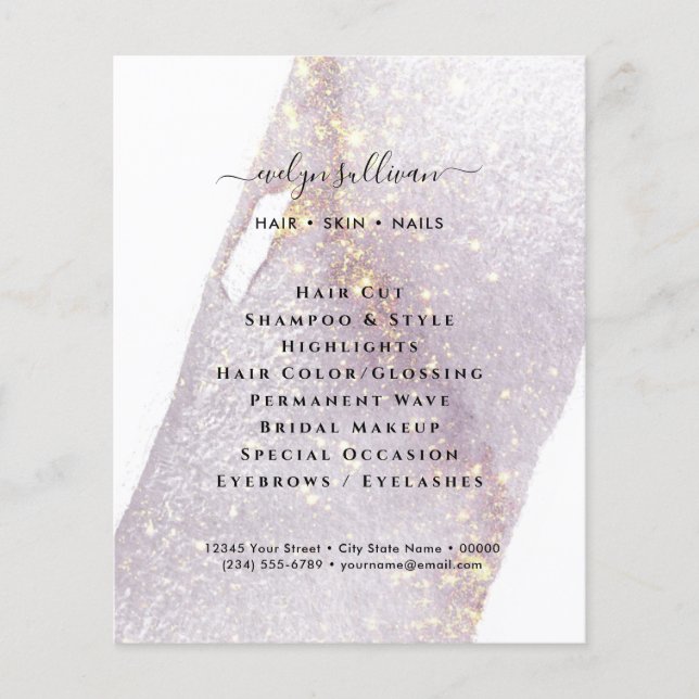 Elegant Vattenfärgshimmer Flygblad (Framsidan)