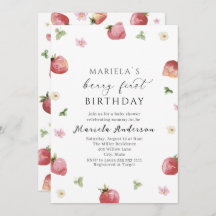 Elegant Vattenfärgsjordgubbsbabyskor