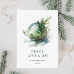 Elegant Vattenfärgsjulen Ornament Hälsning Julkort<br><div class="desc">Elegant Vattenfärgsjulkort för prydnadsföremål Hälsning Helgdag Card.</div>
