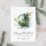 Elegant Vattenfärgsjulen Ornament Hälsning Julkort<br><div class="desc">Kontakta mig gärna om du behöver hjälp eller ett nytt objekt. Jag svarar snart.</div>