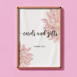 Elegant Vattenfärgskort och presenter för Chrysant Poster