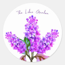 Elegant vattenfärgslilac gren