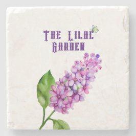 Elegant vattenfärgslilac gren stenunderlägg