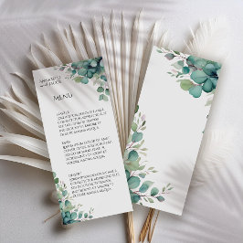 Elegant Vattenfärgsmeny Löv Meny